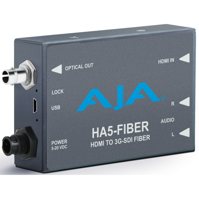 Aja AJA HA5-Fiber HDMI to 3G-SDI over Fiber Video and Audio Converter