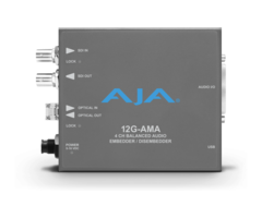 Aja Aja 12G-SDI Input and Output up to 4K/UltraHD with LC Fiber Transmitter (12G-AMA-T)