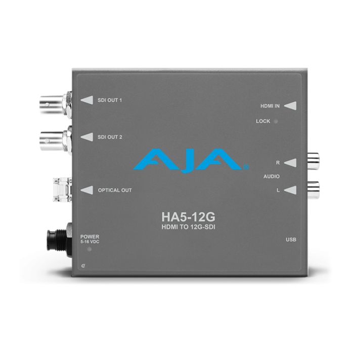 Aja AJA HDMI 2.0 to 12G-SDI Converter with Fiber transmitter (HA5-12G-T)
