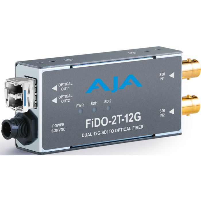 Aja AJA FiDO-2T-12G 2-Channel 12G-SDI to Single-Mode LC Fiber Transmitter