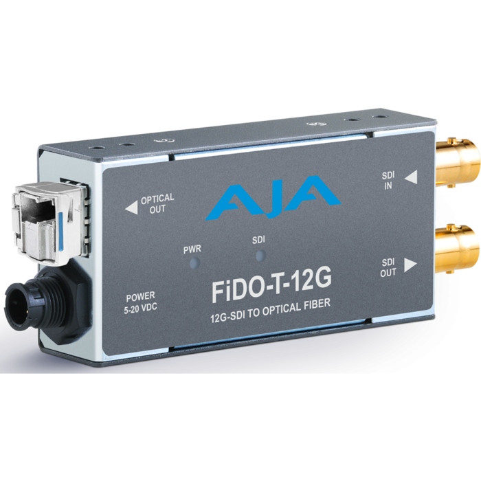 Aja AJA FiDO-T-12G 1-Channel 12G-SDI to Single-Mode LC Fiber Transmitter