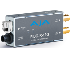 Aja AJA FiDO-R-12G, 1-Channel Single-Mode LC Fiber to 12G-SDI Receiver