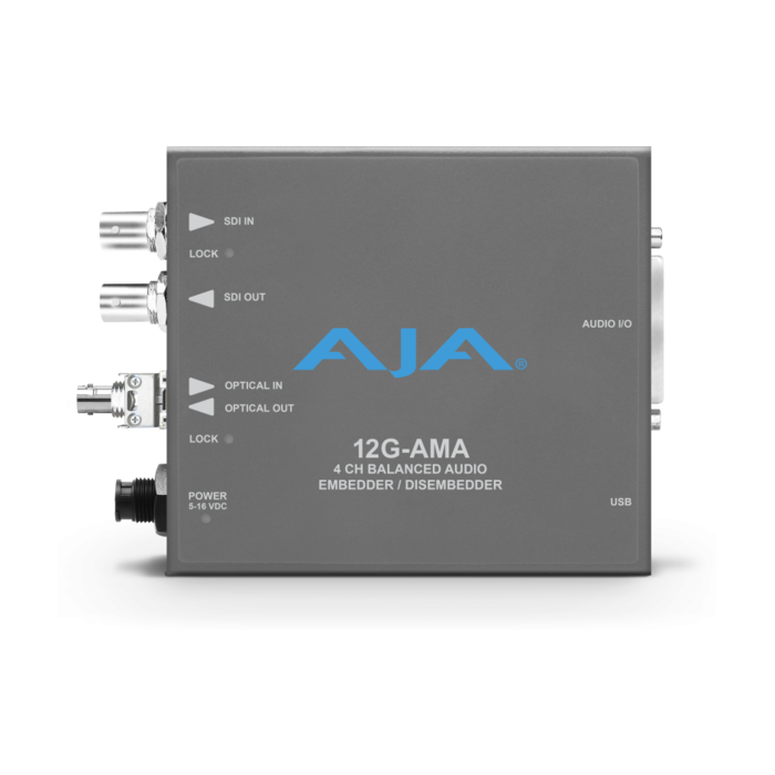 Aja AJA 12G-AMA-T-ST 12G-SDI Input and Output up to 4K/UltraHD with ST Fiber Transmitter