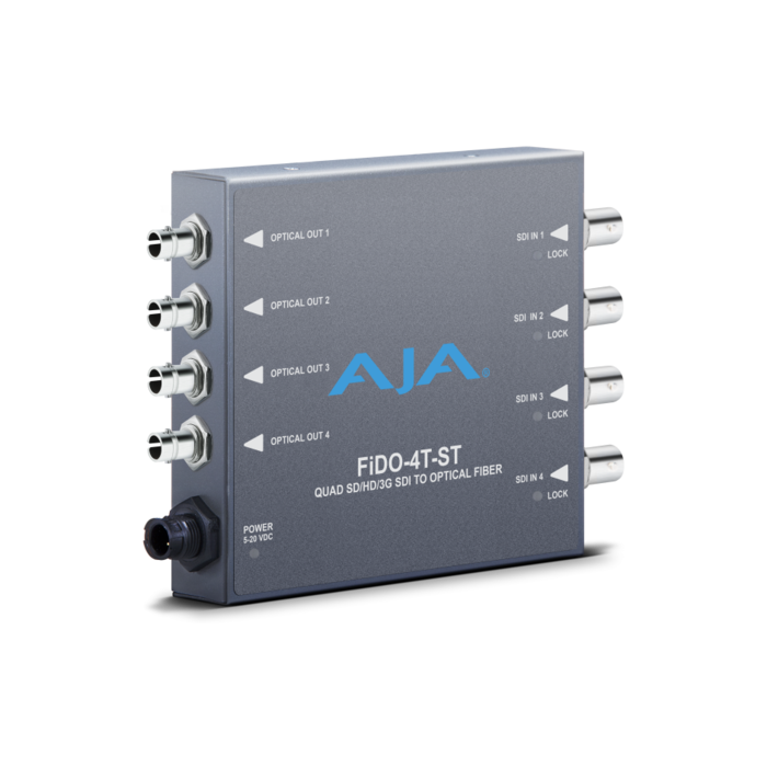 Aja AJA FiDO-4T-ST 4-Channel 3G-SDI to Single-Mode ST Fiber Transmitter