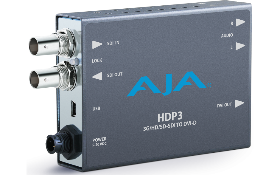 Aja AJA HDP3 3G-SDI to DVI-D and Audio Converter