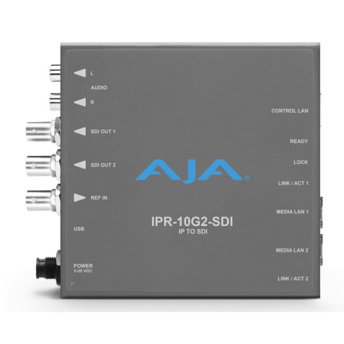 Aja AJA IPR-10G2-SDI Bridging HD SMPTE ST 2110 Video and Audio to 3G-SDI Converter