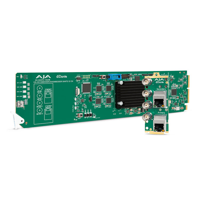 Aja AJA OG-DANTE-12GAM openGear 12G-SDI/DANTE 64-Channel Embedder/Disembedder