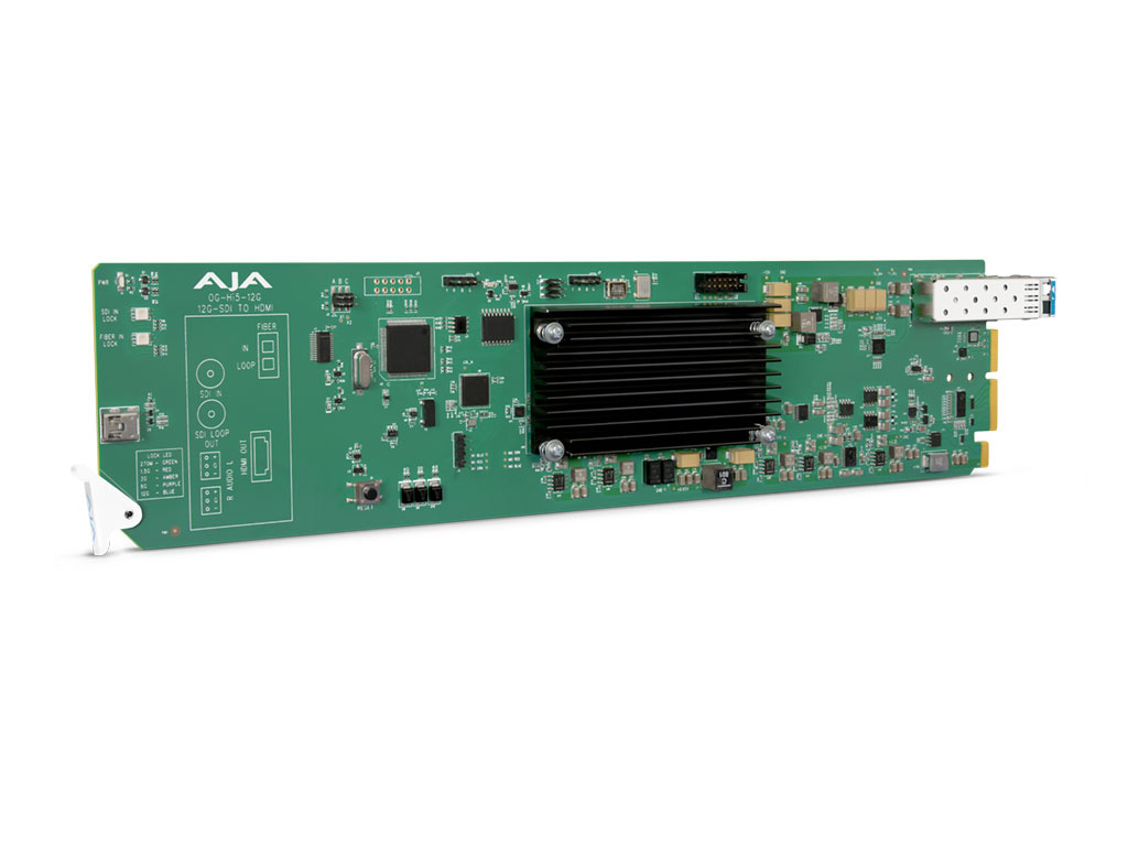 Aja AJA OG-Hi5-12G-R-ST - 12G-SDI to HDMI 2.0 Conversion with ST Fiber Receiver