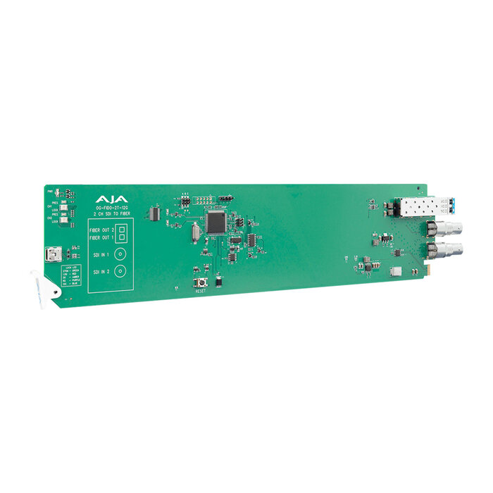 Aja AJA OG-FiDO-2T-12G - openGear 2-Channel 12G-SDI to Single-Mode LC Fiber Transmitter