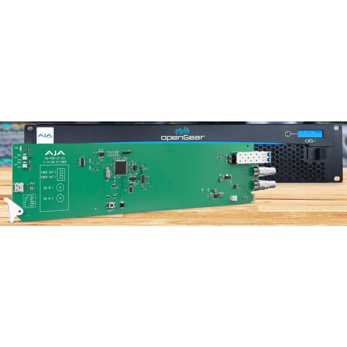 Aja AJA OG-FiDO-2T-12G - openGear 2-Channel 12G-SDI to Single-Mode LC Fiber Transmitter