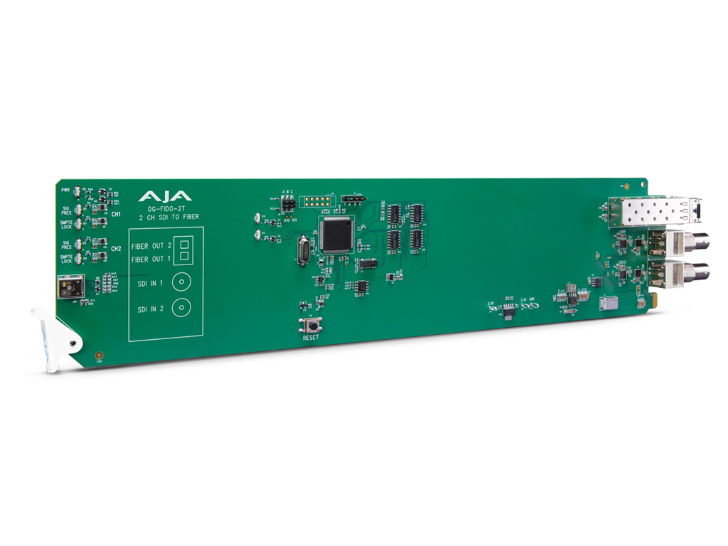 Aja AJA OG-FiDO-2T-MM openGear 2-Channel 3G-SDI to Multi-Mode LC Fiber Transmitter