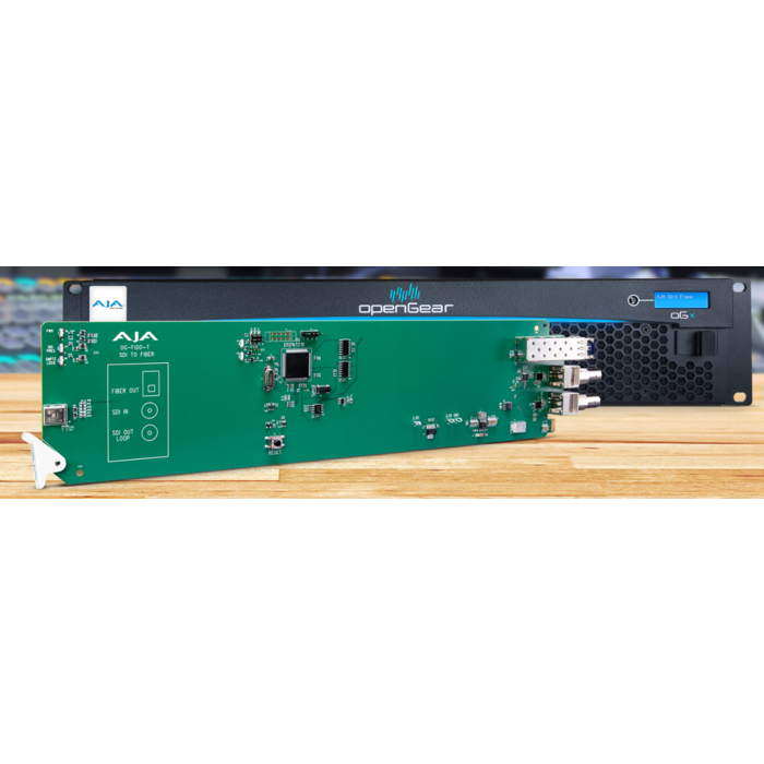 Aja AJA OG-FiDO-T-MM openGear 1-Channel 3G-SDI to Multi-Mode LC Fiber Transmitter
