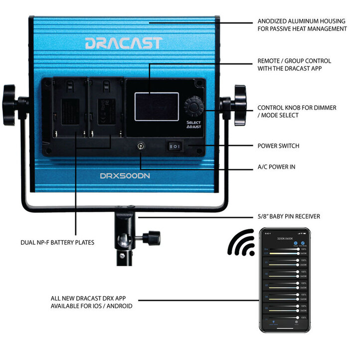 Dracast Dracast X Series LED500 Daglicht LED Lichtpaneel