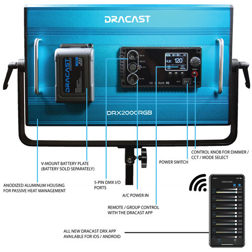 Dracast Dracast X Series LED2000 RGB and Bi-Color LED Video Light Panel