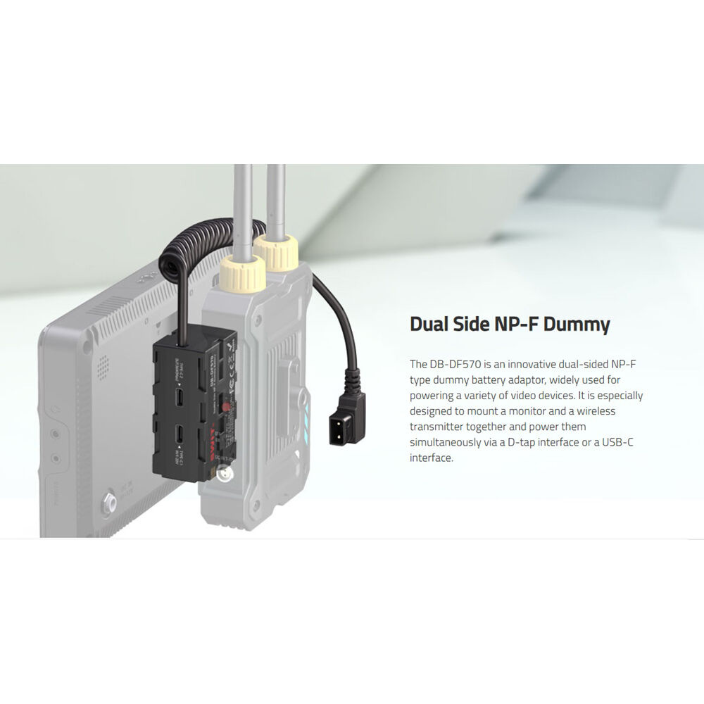 Swit Swit DB-DF570 Dual Side NP-F Dummy Accu met USB-C