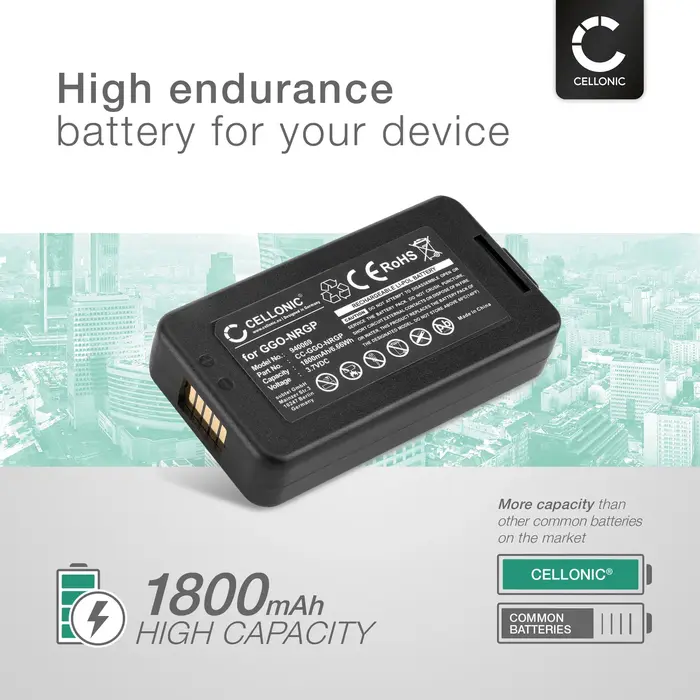 Cellonic Cellonic Battery for Green-Go WBPX 1800mAh