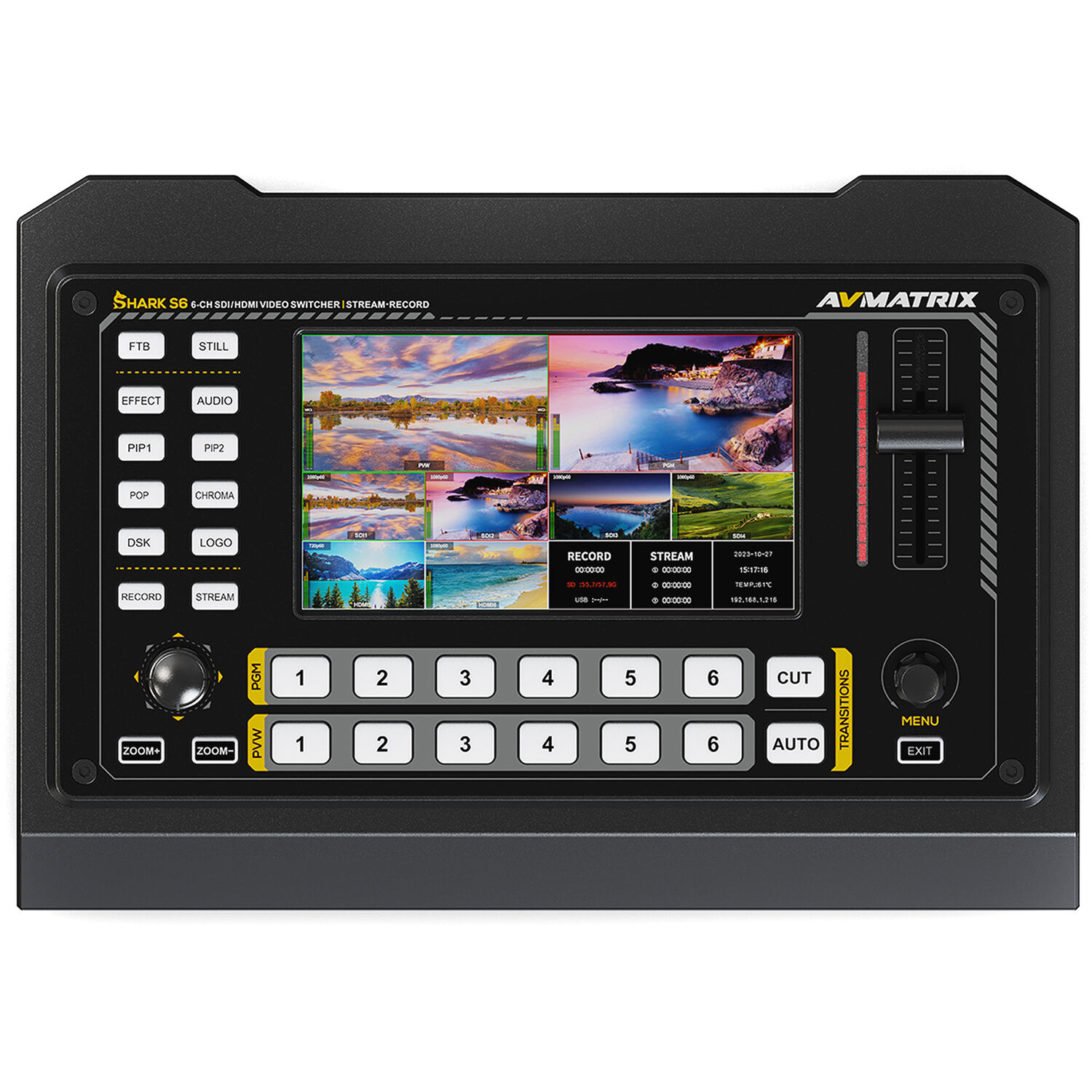 AVMatrix AVMATRIX Shark S6 6-Kanaals HDMI/SDI Video Switcher