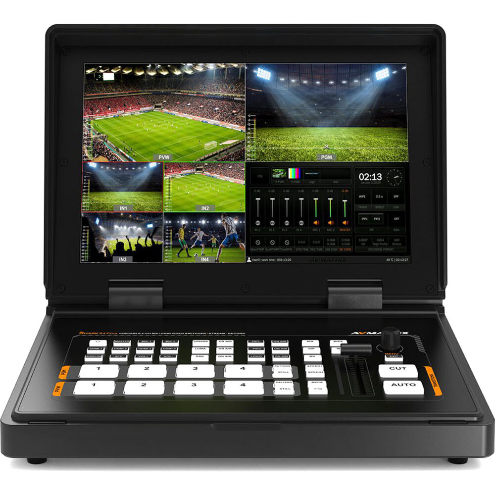 AVMatrix AVMATRIX Shark S4 PLUS 4-Kanaals SDI/HDMI Video Switcher
