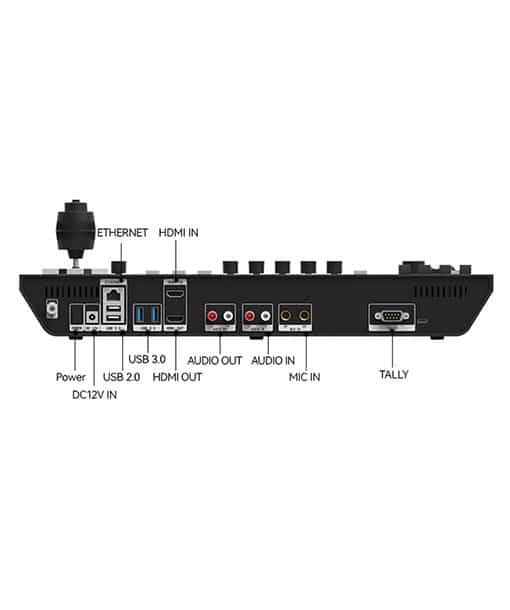iStream De iStream PTZ Switch NDI is een gebruiksvriendelijke NDI HX2-switcher met geïntegreerde PTZ-controller en touchscreen