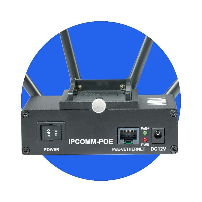 AIDA Aida IPCOMM-POE - Draadloze Video- en Bedieningszender met PoE+ en NP-F Accu-aansluiting