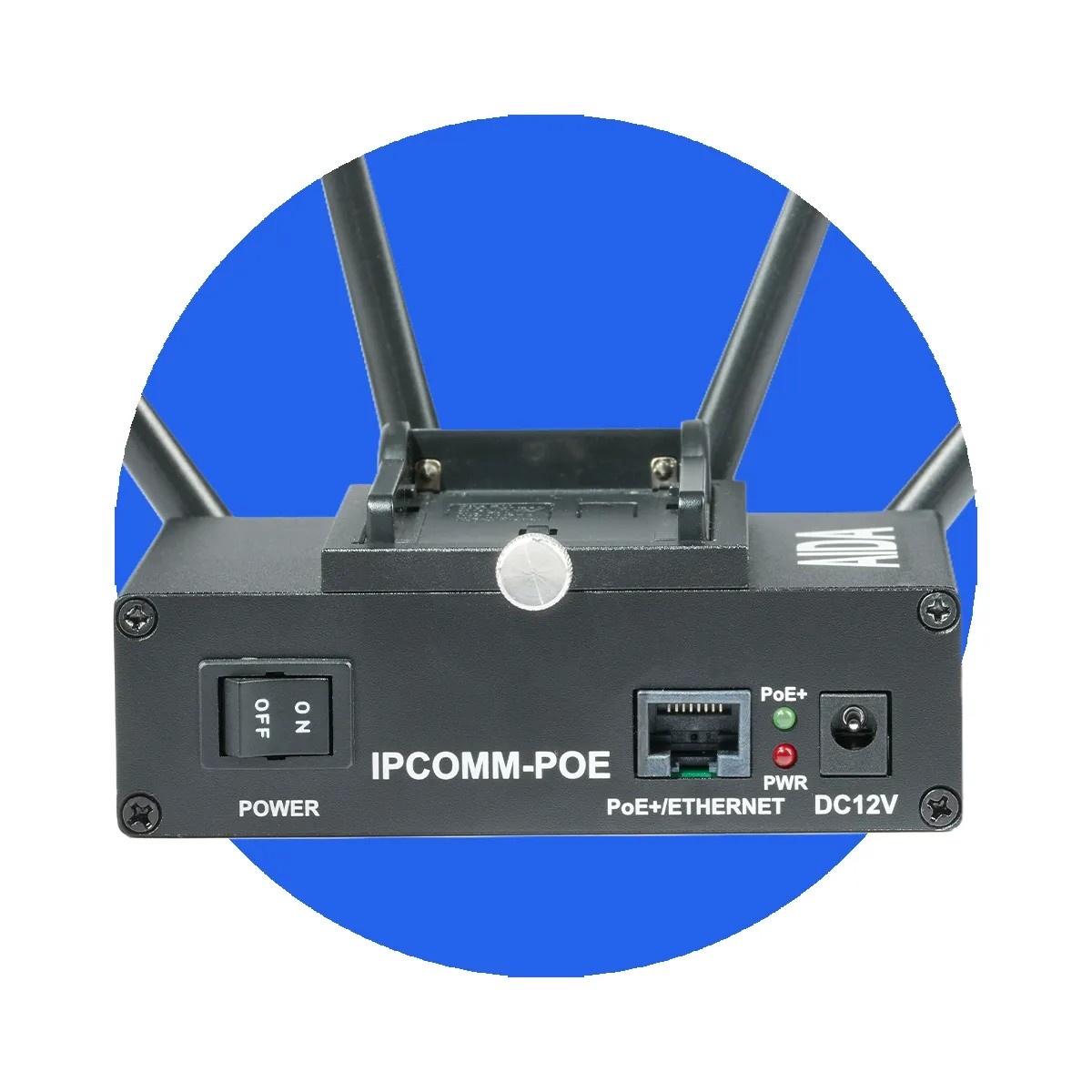 AIDA Aida IPCOMM-POE - Wireless Video and Control Transmitter with PoE+ and NP-F Battery Support