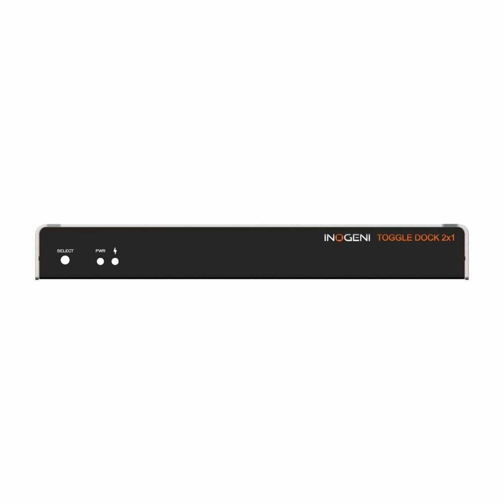 INOGENI Inogeni TOGGLE DOCK 2×1 - BYOM Switcher and Dock / 2 Laptops / 4K60 / 100W USB-C