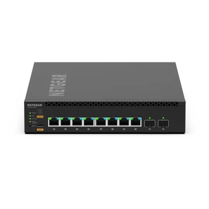 Netgear Netgear AV M4350-8M2V - Managed AV Switch / 8× 2,5G PoE++ / 2× SFP28 25G / Halve Breedte