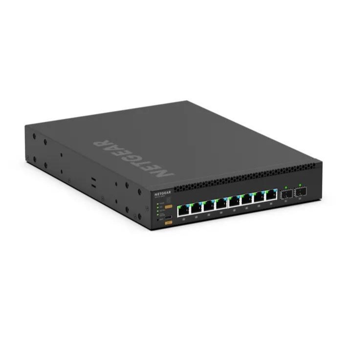 Netgear Netgear AV M4350-8M2V - Managed AV Switch / 8× 2,5G PoE++ / 2× SFP28 25G / Halve Breedte