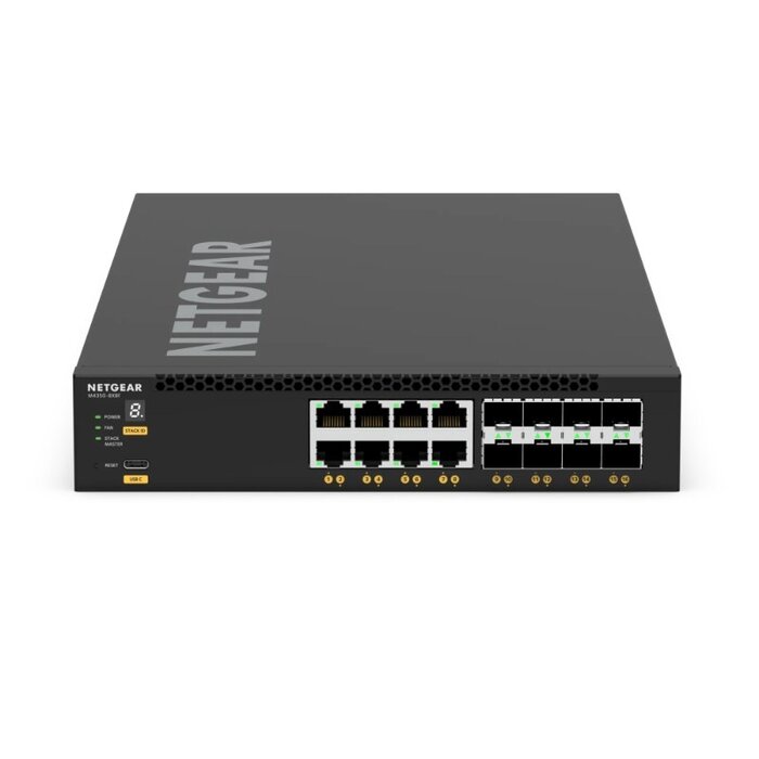 Netgear Netgear AV M4350-8X8F - Managed AV Switch / 8× 10G + 8× SFP+ / Halve Breedte
