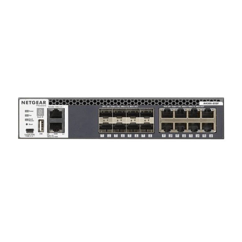 Netgear Netgear M4300-8X8F - Managed Switch / 8× 10GBASE-T / 8× SFP+ / Halve Breedte