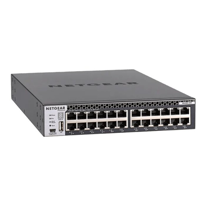 Netgear Netgear M4300-24X - Managed Switch / 24× 10GBASE-T / 4× SFP+ / Halve Breedte