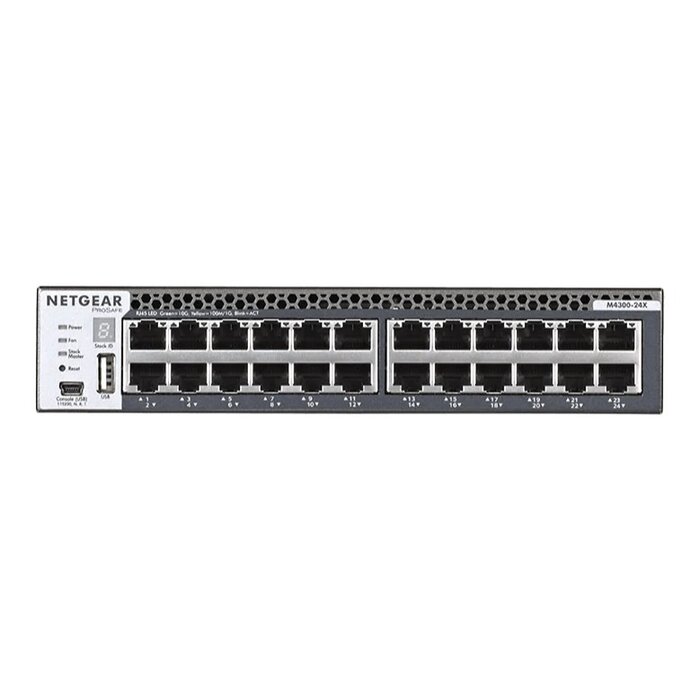 Netgear Netgear M4300-24X - Managed Switch / 24× 10GBASE-T / 4× SFP+ / Halve Breedte
