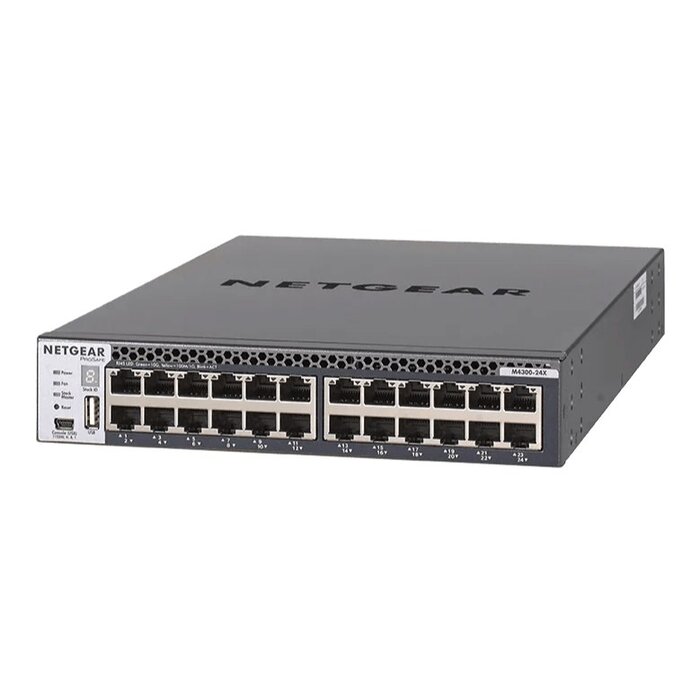 Netgear Netgear M4300-24X - Managed Switch / 24× 10GBASE-T / 4× SFP+ / Halve Breedte