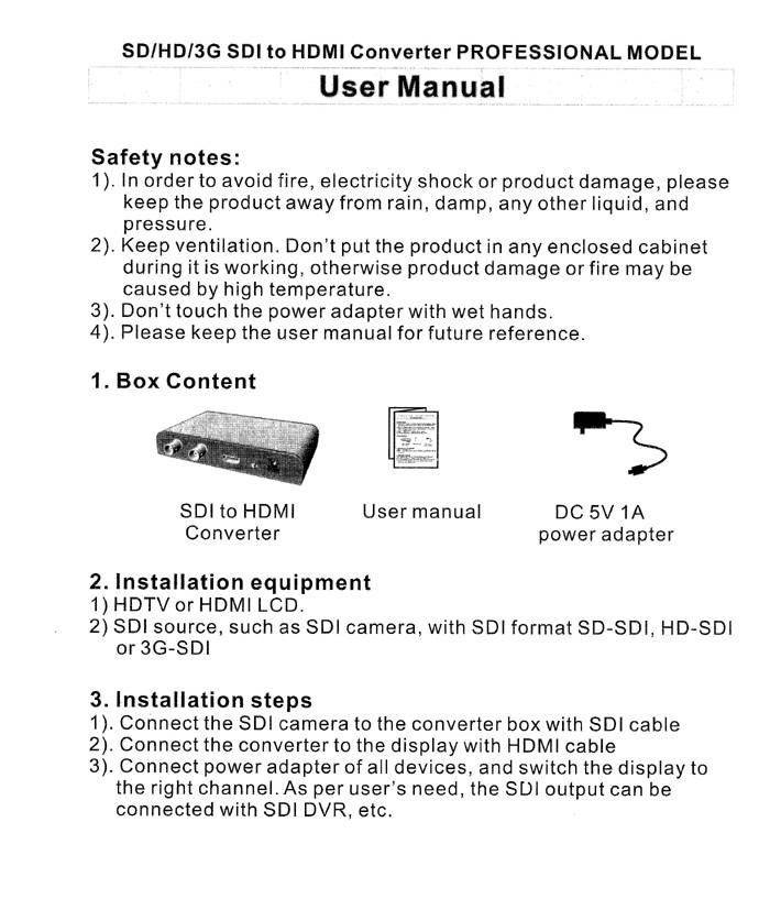 SDI to HDMI Converter / Scaler