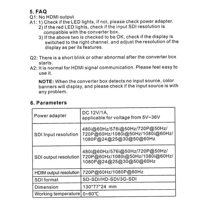 SDI to HDMI Converter / Scaler