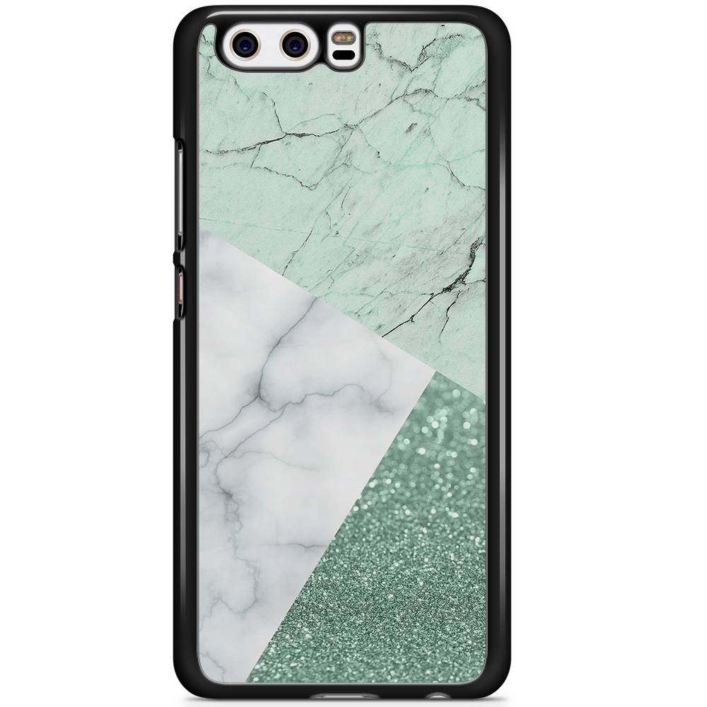 Huawei P10 Hoesje Minty Marmer Collage huismerk kopen in de aanbieding