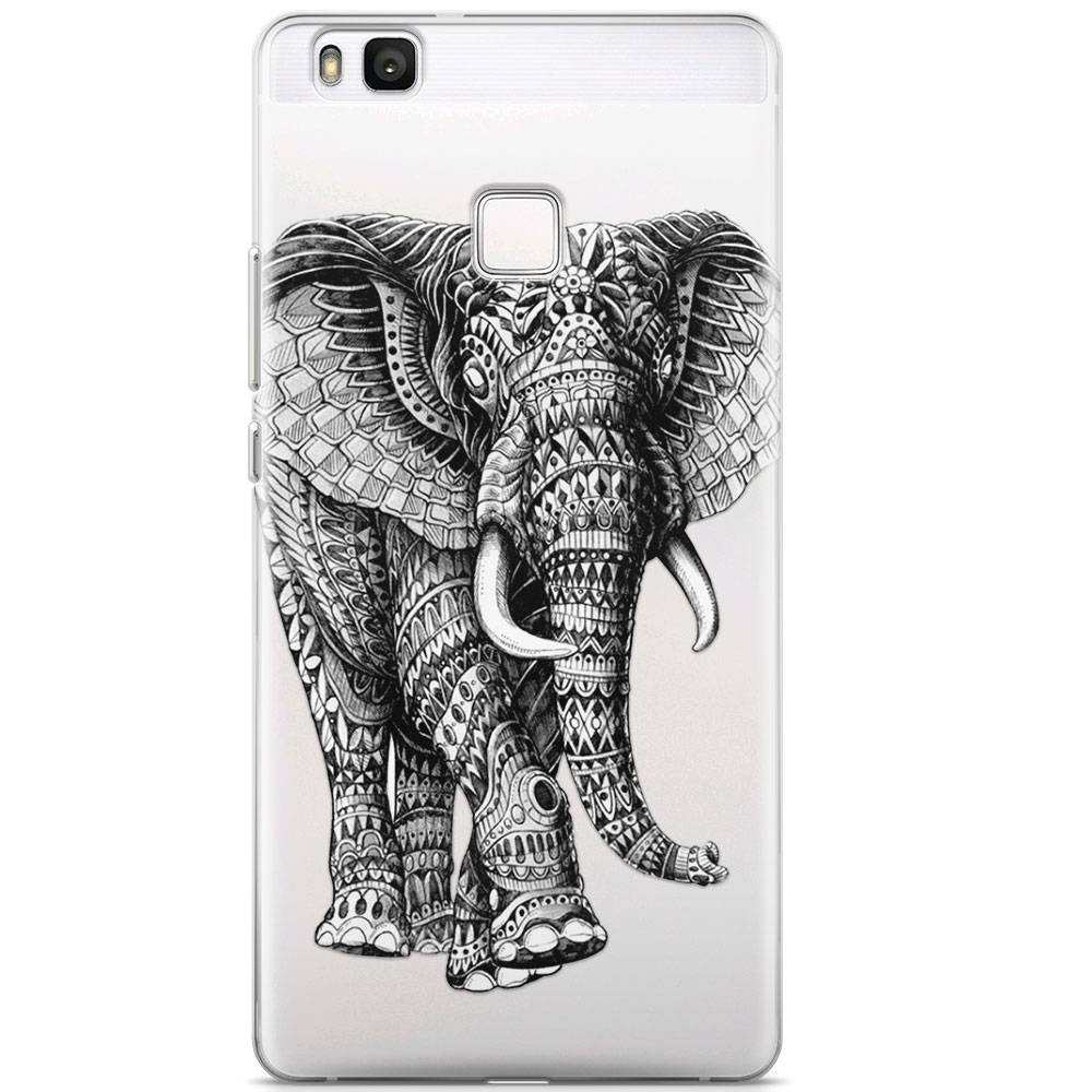 Huawei P9 Lite transparant hoesje Olifant
