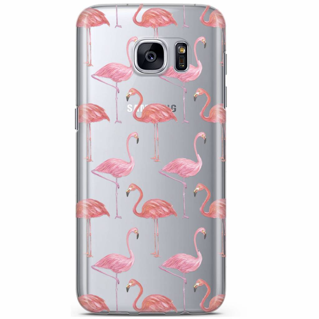 Flamingo transparant hoesje voor Samsung Galaxy S7 - Casimoda.nl