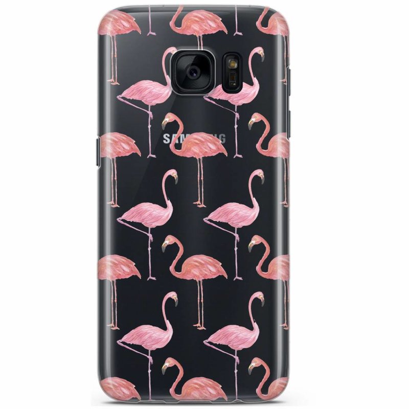 Casimoda Samsung Galaxy S7 transparant hoesje - Flamingo