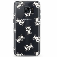 Casimoda Samsung Galaxy S7 transparant hoesje - Panda print
