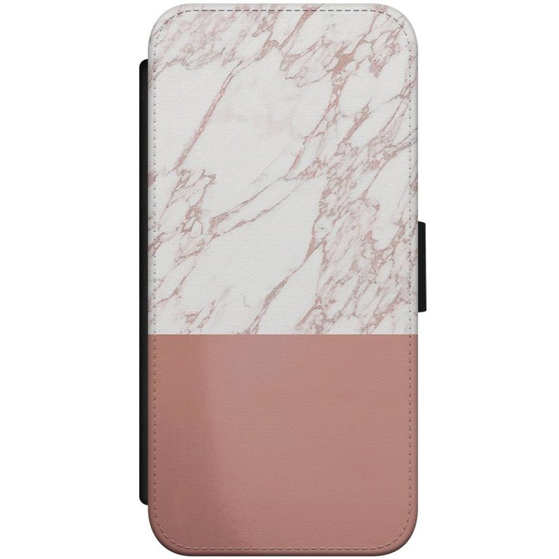 Casimoda iPhone 8 / 7 flipcase - Marmer rosegoud twist