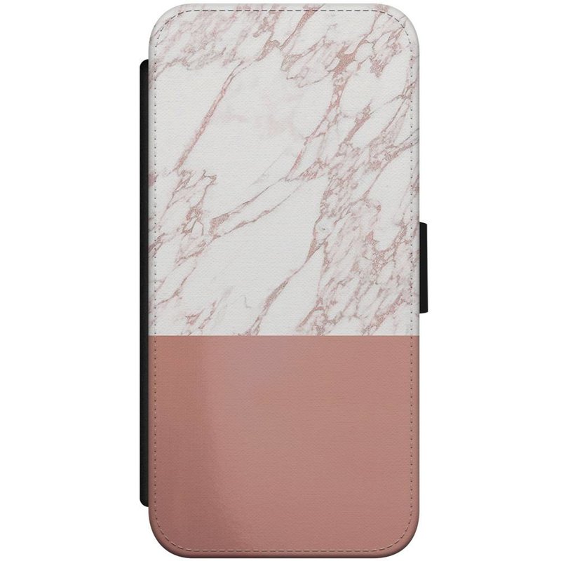 Casimoda iPhone 8 / 7 flipcase - Marmer rosegoud twist