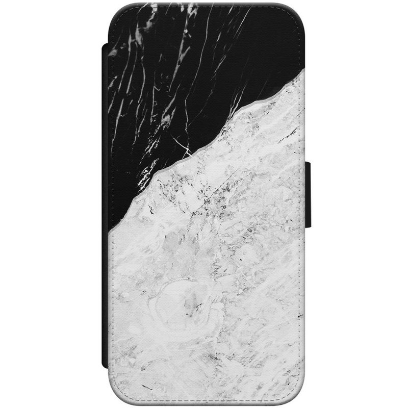 Casimoda iPhone 8 / 7 flipcase - Marmer zwart grijs