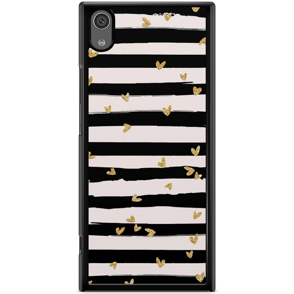 Sony Xperia Xa1 Hoesje Hart Streepjes huismerk kopen in de aanbieding