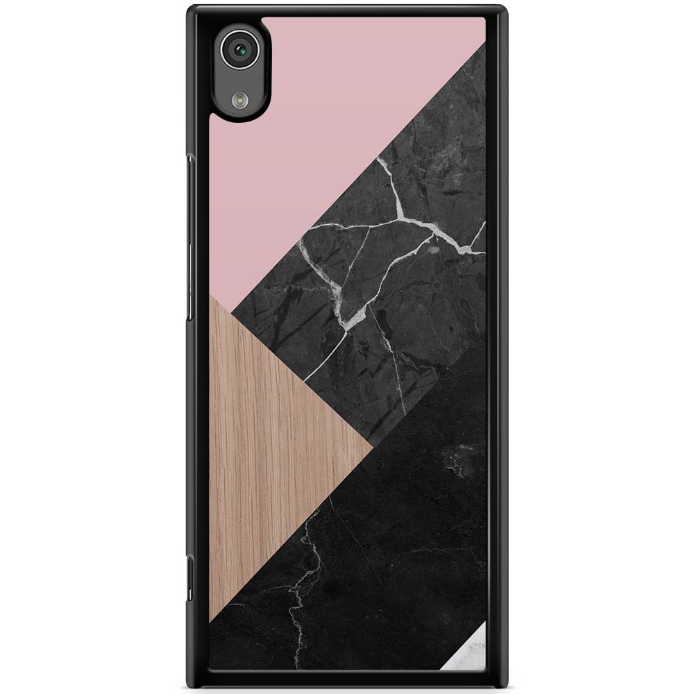 Sony Xperia Xa1 Hoesje Marble Wooden Mix huismerk kopen in de aanbieding