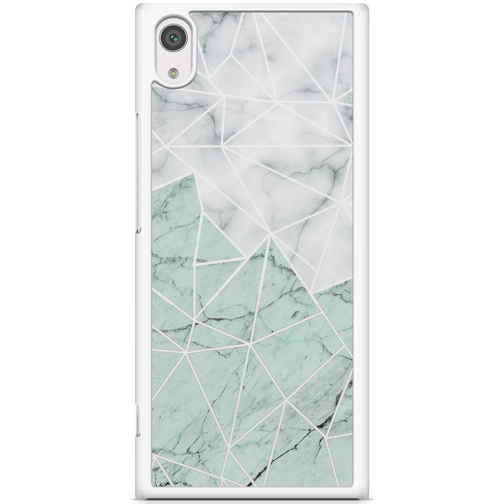 Sony Xperia XA1 hoesje Marmer mint mix