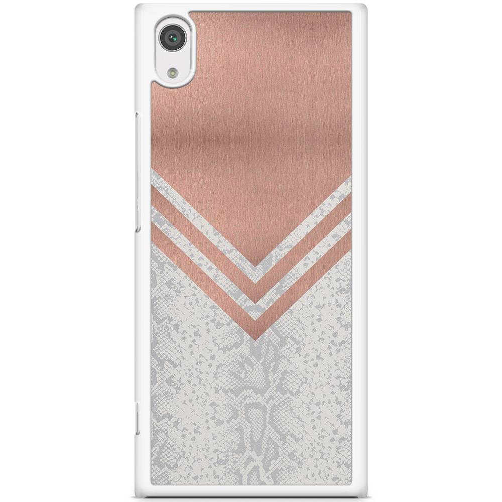 Sony Xperia XA1 hoesje Rose gold snake