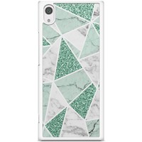 Casimoda Sony Xperia XA1 hoesje - Marmer mint