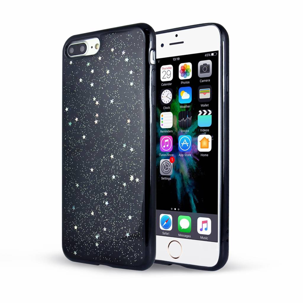 iPhone 7 Plus / iPhone 8 Plus zwart hoesje - Sweet stars