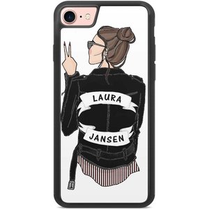 Casimoda Badass babe hoesje met namen - Brunette meisje